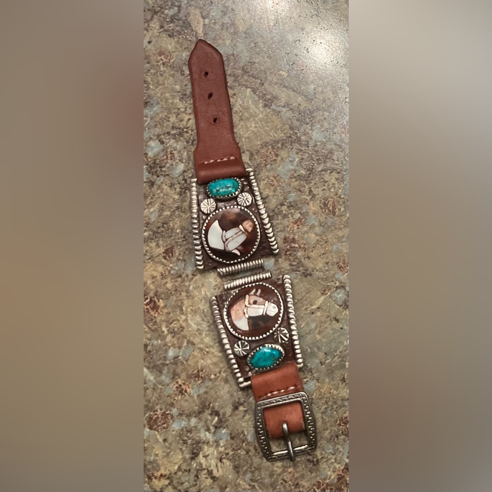 Native American Isabel Simplicio Turquoise Horse Watch band